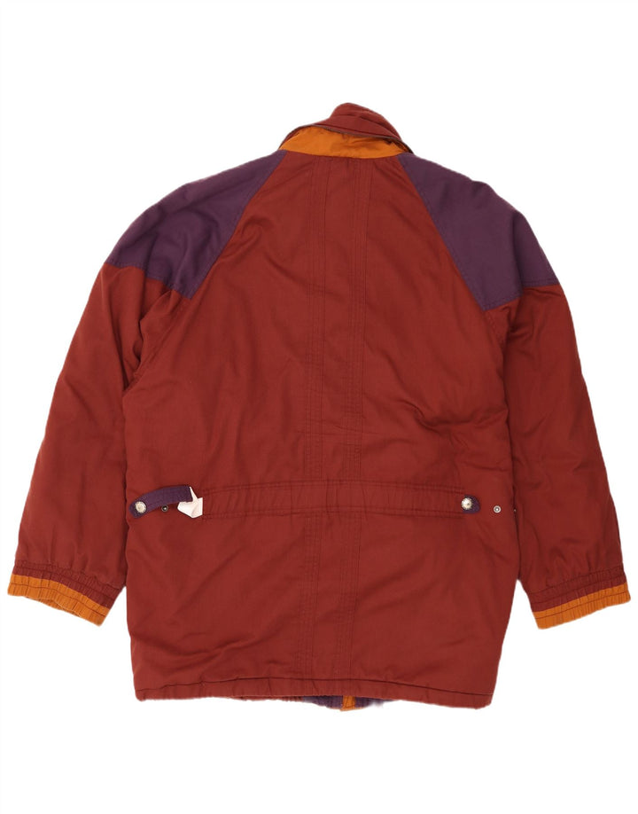 Jachetă vintage pentru bărbați UK 42 XL Maroon Colorblock