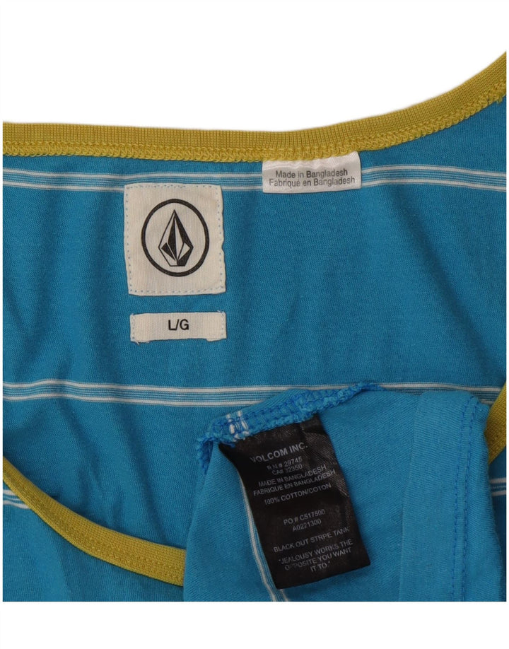 Vestă pentru bărbați Volcom, mare, albastru, bumbac cu dungi