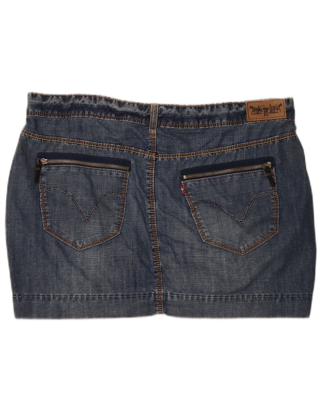 Fusta Mini denim Levi's W38 XL Albastru