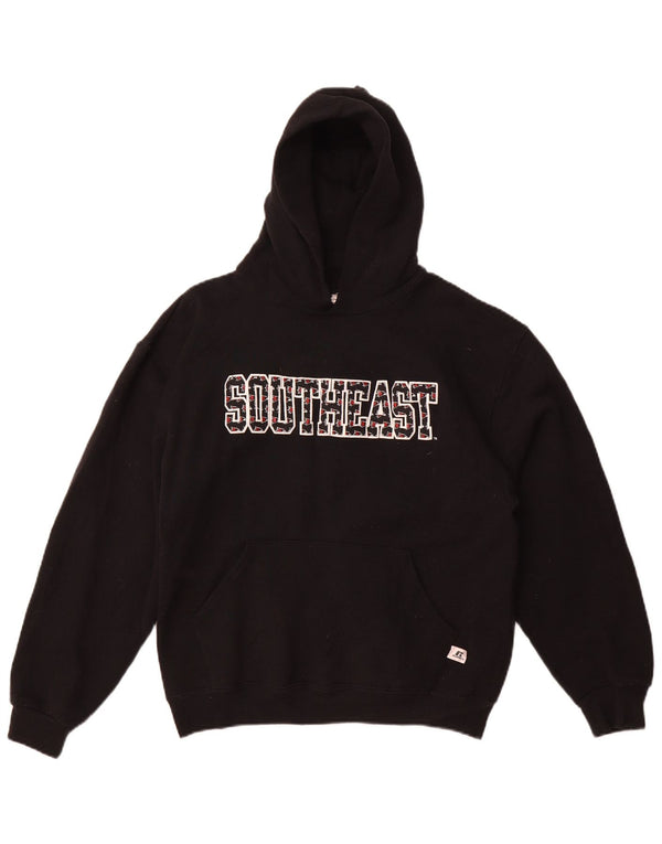RUSSELL ATHLETIC Pulover pentru femei Southeast Graphic Hoodie UK 14 Medium Black
