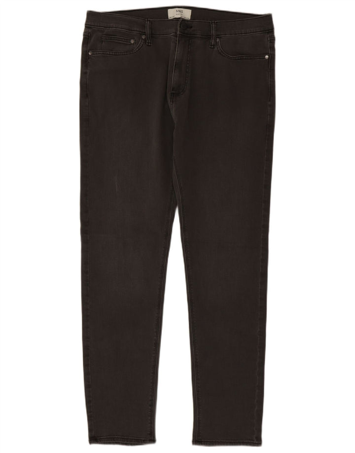 Blugi slim pentru bărbați Marks & Spencer W36 L33 bumbac gri
