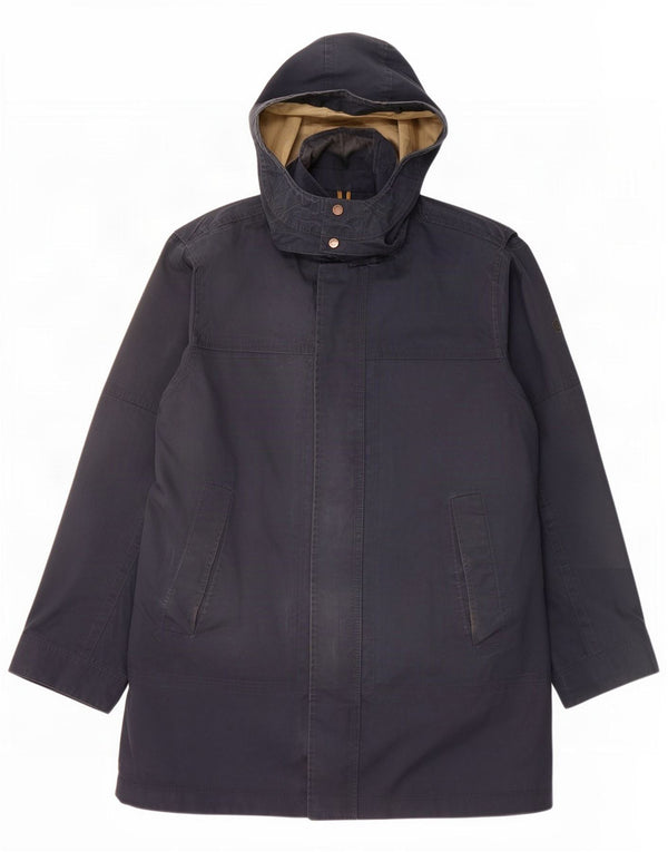 Timberland Jachetă de vânt cu glugă pentru bărbați UK 44 2XL Bumbac bleumarin