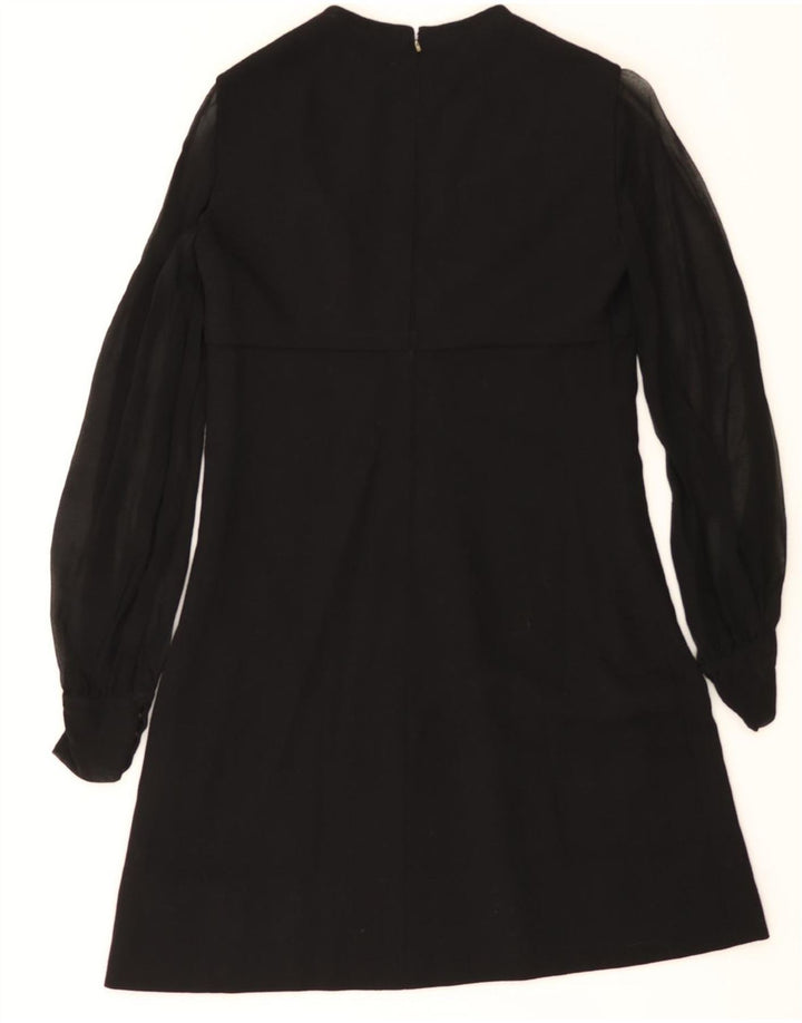 VINTAGE Womens Long Sleeve A-Line Dress IT 46 Large Black Vintage Vintage and Second-Hand Vintage from Messina Hembry 