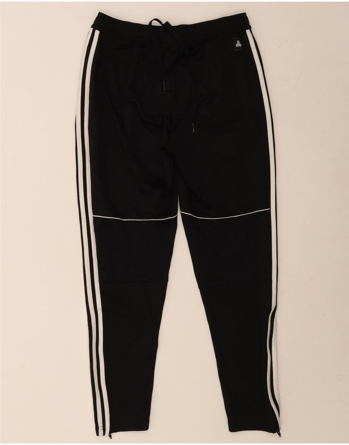 Pantaloni de trening Adidas pentru bărbați, poliester mediu negru