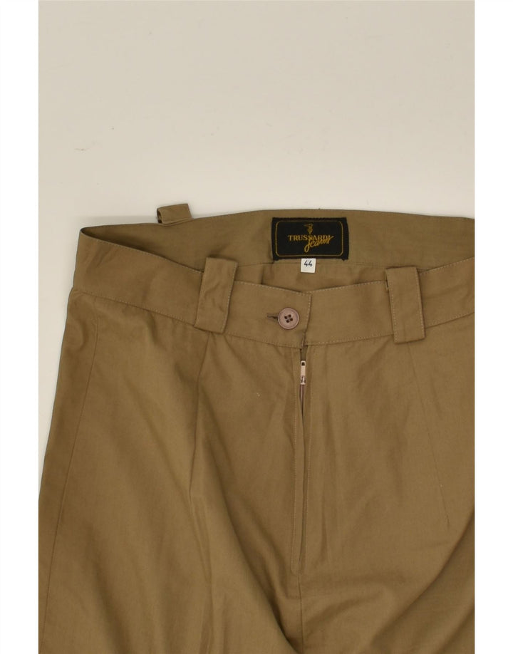 TRUSSARDI Womens Midi Skirt IT 44 Medium W26  Khaki | Vintage Trussardi | Thrift | Second-Hand Trussardi | Used Clothing | Messina Hembry 