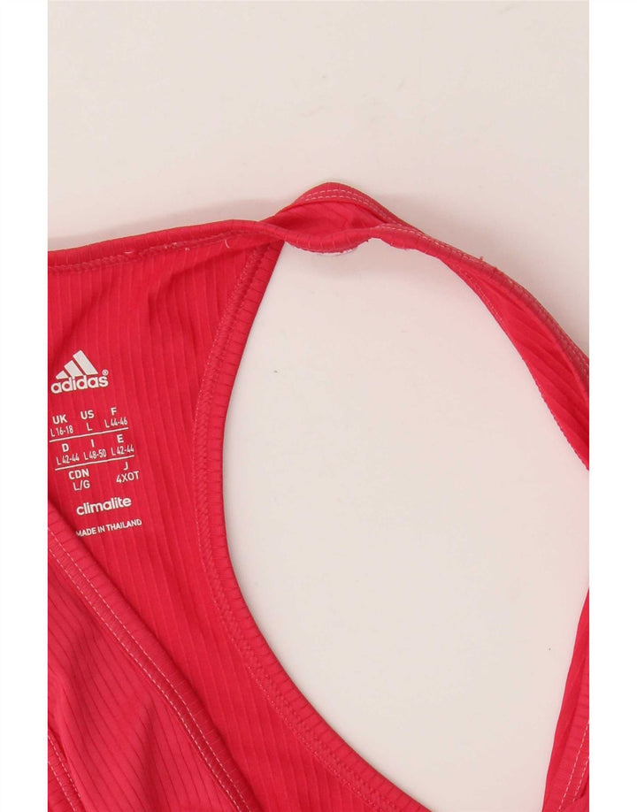 Top Vest Climalite pentru femei Adidas Marea Britanie 16/18 Roz mare