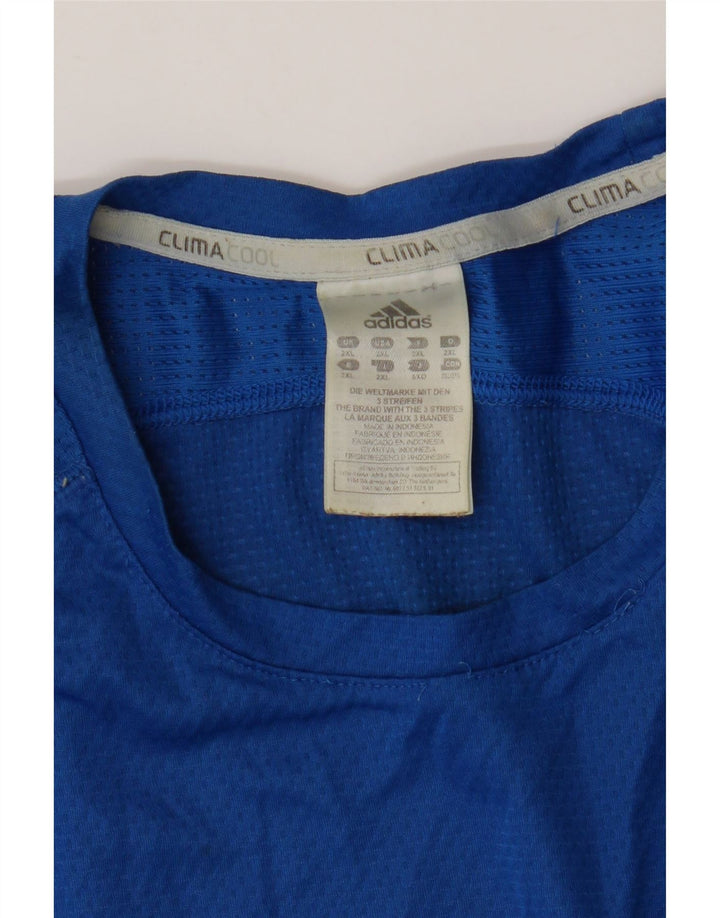 Tricou Adidas Climacool pentru bărbați Top 2XL, poliester albastru