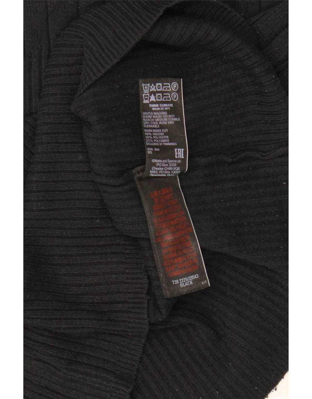 Pulover cu gât țestoasă pentru femei Marks & Spencer UK 12 Medium Black
