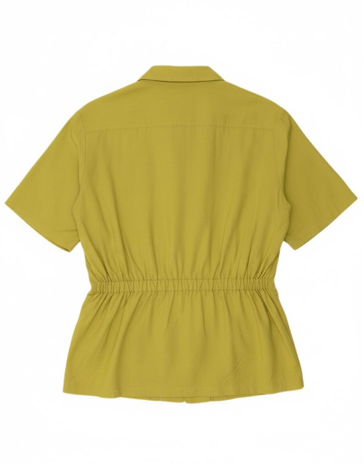 VINTAGE Womens Shirt Blouse IT 48 XL Green Viscose