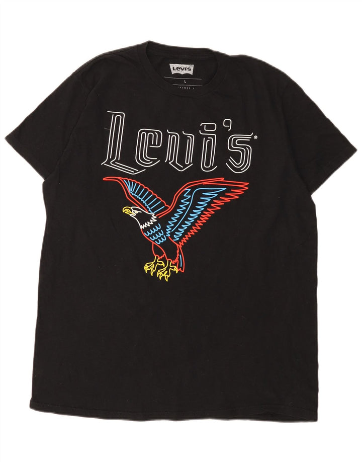 Tricou grafic pentru bărbați Levi's Top mare din bumbac negru