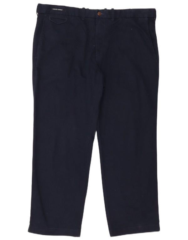 Pantaloni chino drepți pentru bărbați Marks & Spencer Blue Harbour W42 L29 bleumarin