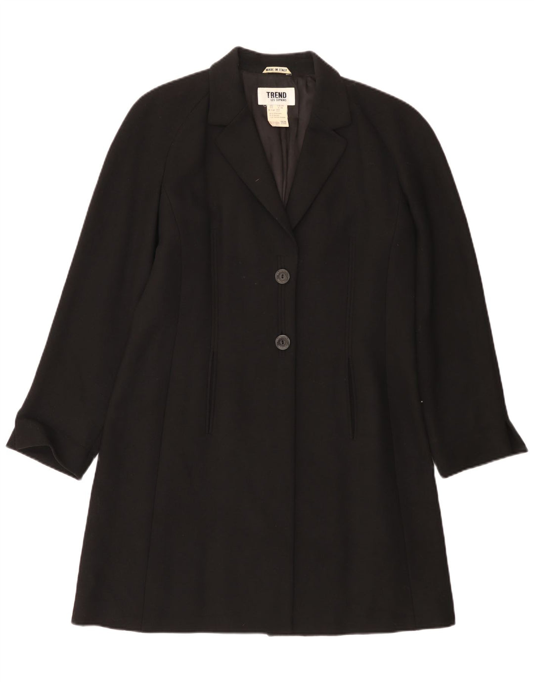 LES COPAINS Palton pentru femei UK 14 Medium Black Viscose
