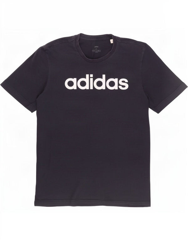 Tricou grafic pentru bărbați Adidas Top mediu din bumbac bleumarin