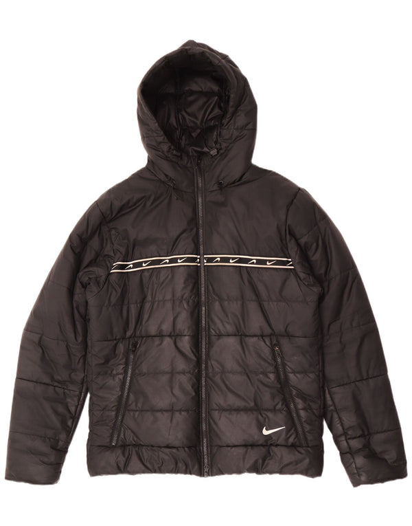 Jachetă căptușită cu glugă Nike Therma-Fit Graphic pentru bărbați UK 40 Large Black