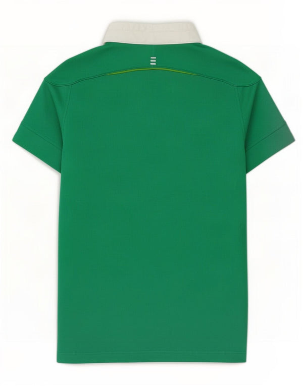 Tricou polo rugby cu mânecă scurtă Canterbury pentru băieți 13-14 ani, verde, color bloc