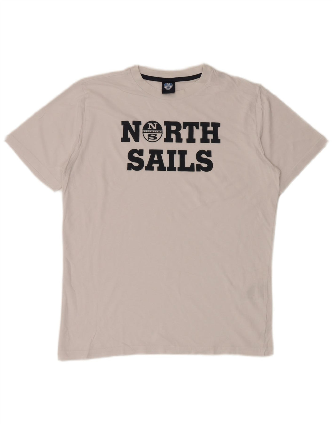 Tricou grafic North Sails pentru bărbați Top mic din bumbac alb