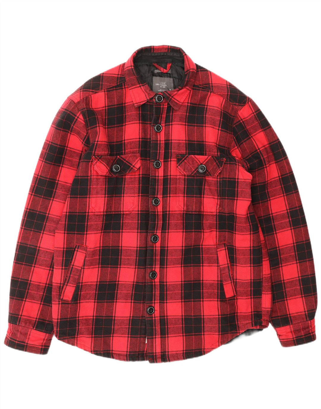 Cămașă de flanel Lumberjack H&M pentru bărbați, bumbac cu carouri, roz