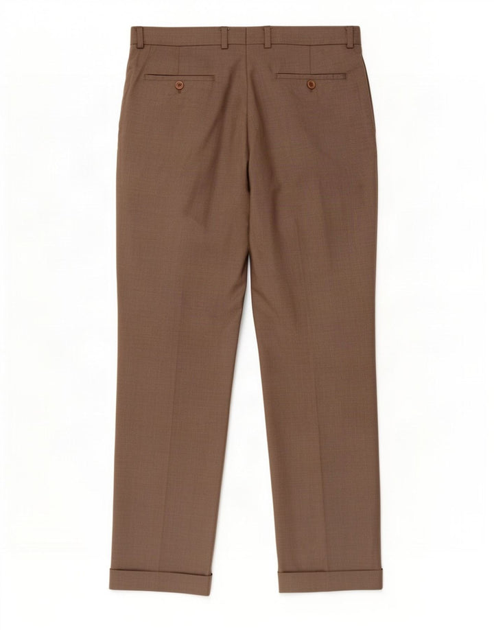 Marks & Spencer Pantaloni de costum pentru bărbați L34 L31 Lână maro