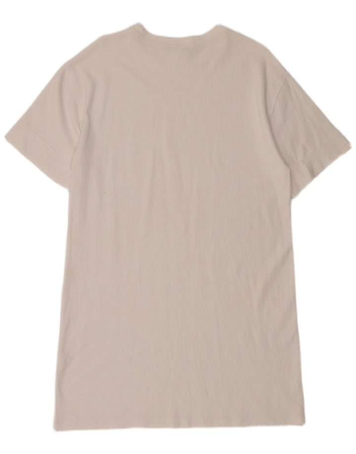 Tricou pentru femei Zara UK 16 mare din bumbac alb