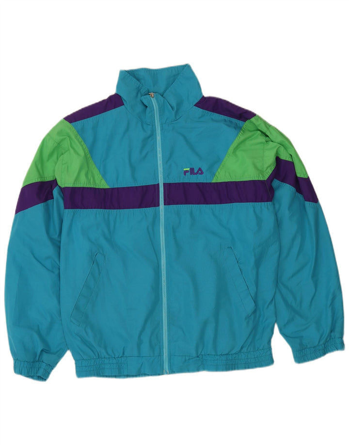 Jachetă de top pentru trening Fila Loose Fit pentru bărbați IT 50 Medium Blue Colorblock