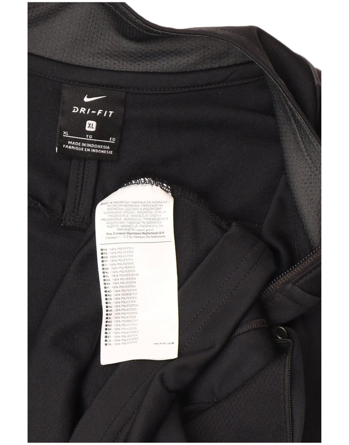 Jachetă de top pentru trening grafic pentru bărbați Nike XL, poliester color bloc negru