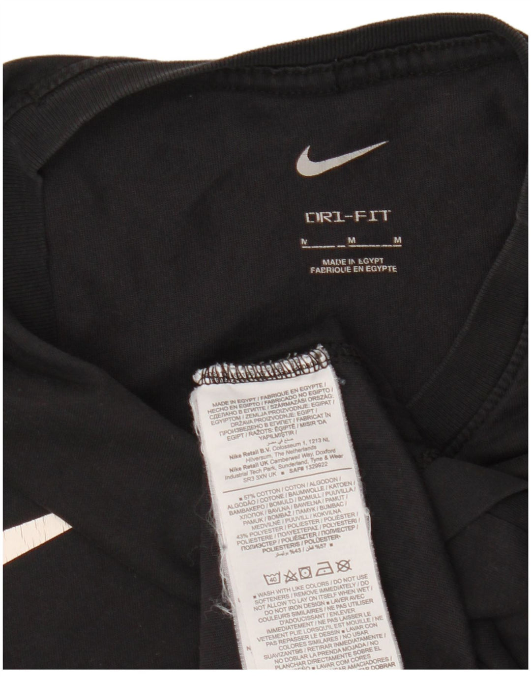Tricou Nike Dri Fit pentru bărbați Top mediu din bumbac negru