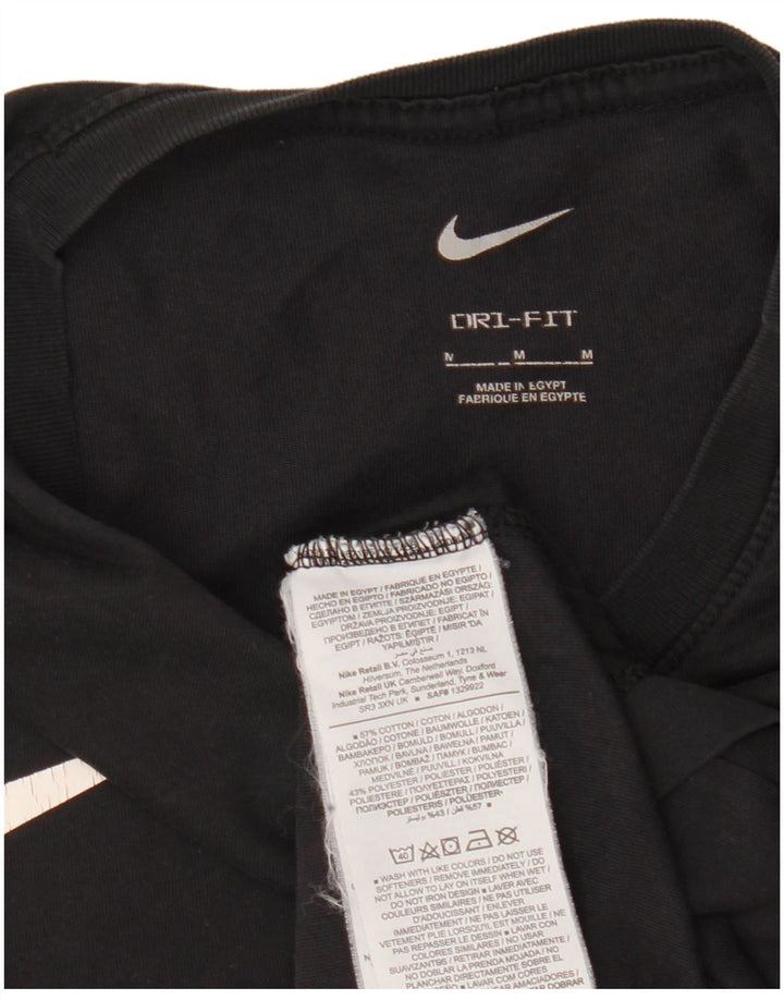 Tricou Nike Dri Fit pentru bărbați Top mediu din bumbac negru