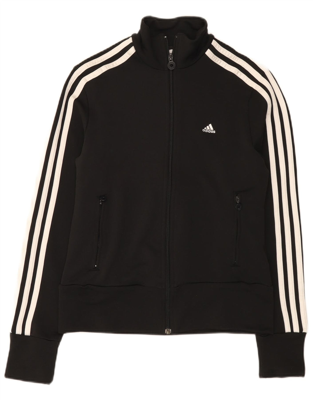 Jachetă de top pentru trening Adidas pentru femei UK 14 Poliester mediu negru