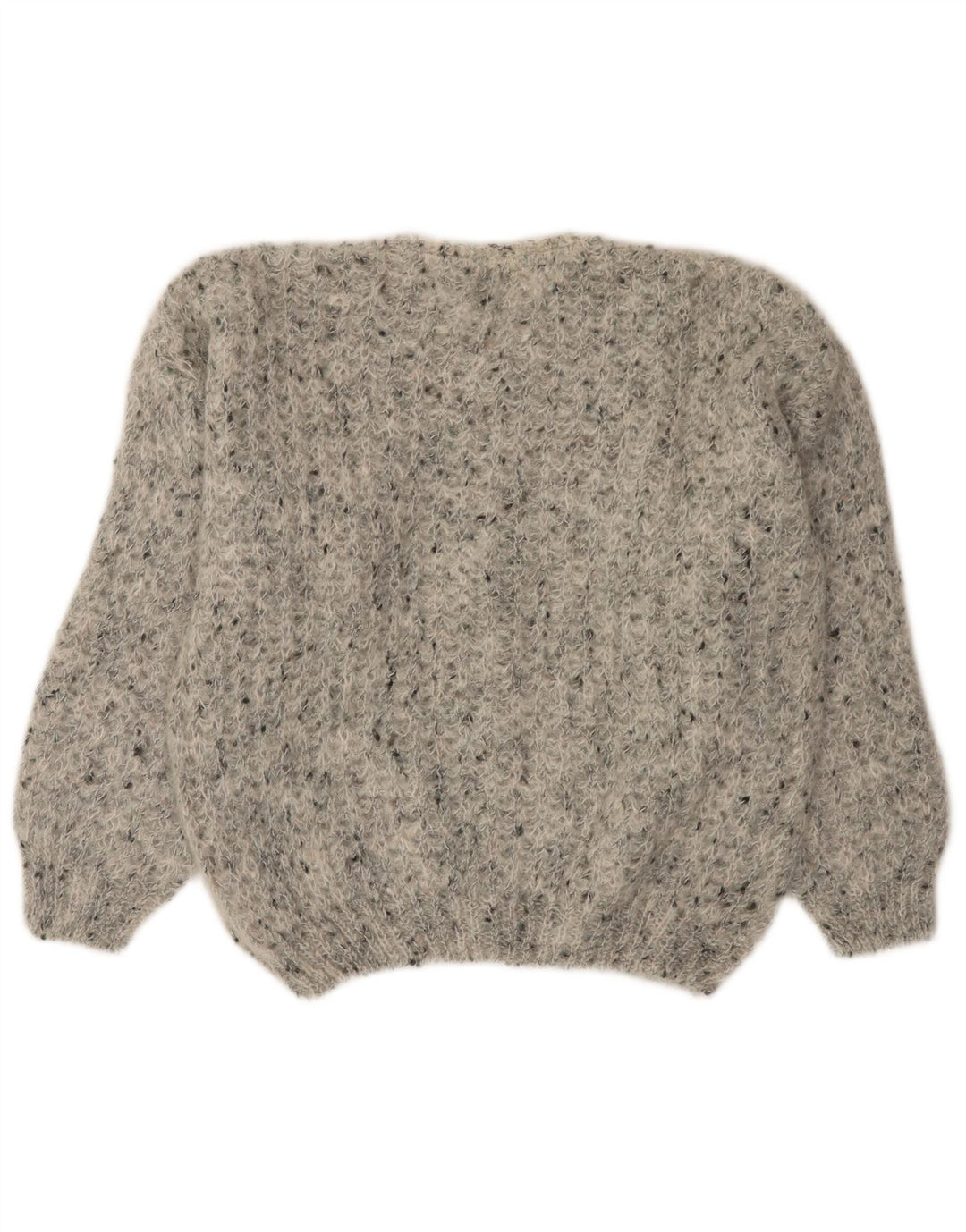 Pulover cardigan supradimensionat pentru femei VINTAGE UK 18 XL gri pete