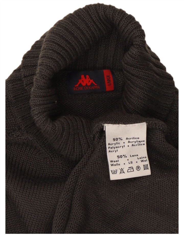 Pulover pentru femei Kappa cu gât rulat UK 16 mare, gri acrilic