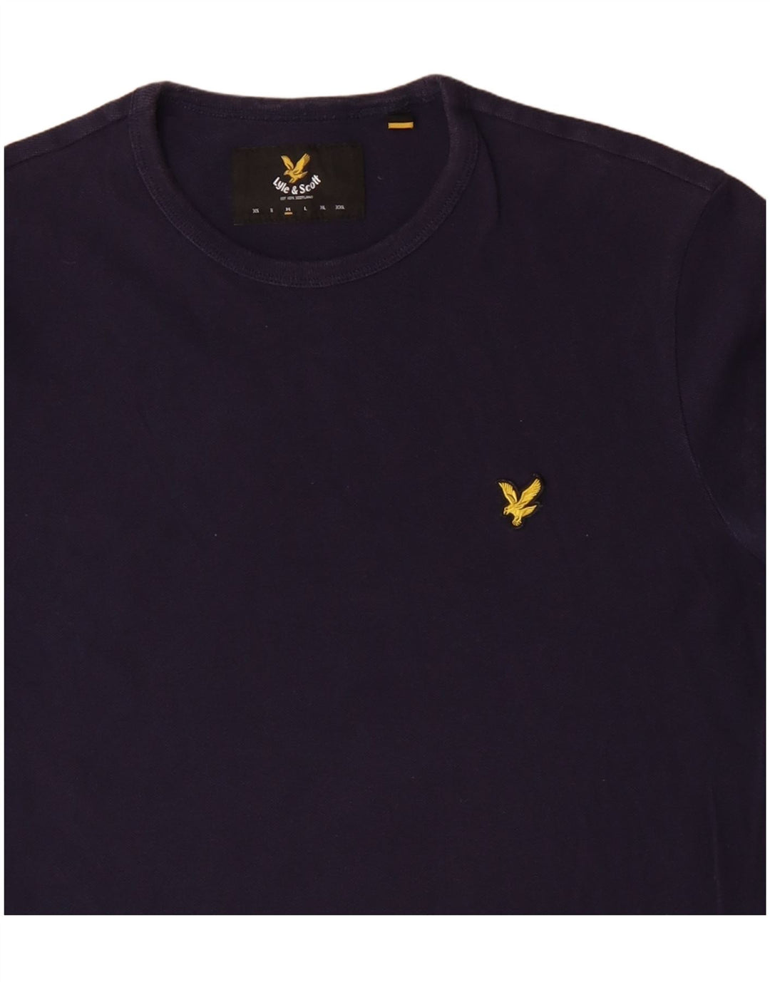 Tricou pentru bărbați Lyle & Scott Top mediu din bumbac bleumarin