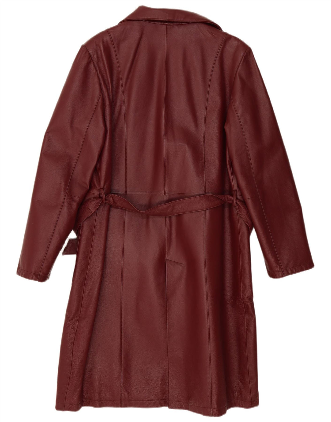 Palton din piele vintage pentru femei IT 50 XL din piele burgundă
