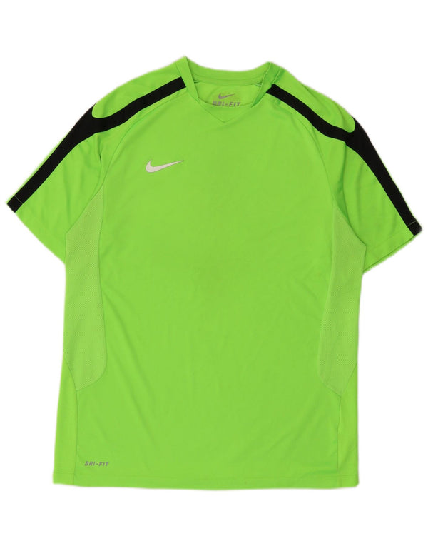 Tricou Nike Dri Fit pentru bărbați Top Mediu Verde Poliester Colorblock