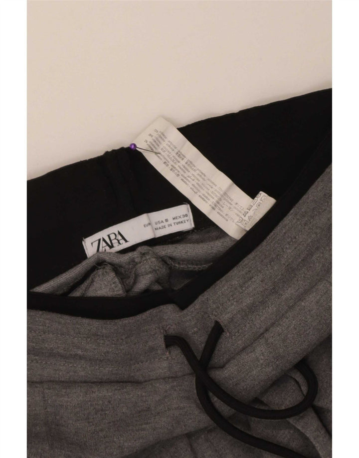 Pantaloni de trening pentru bărbați Zara mici, gri, poliester color bloc