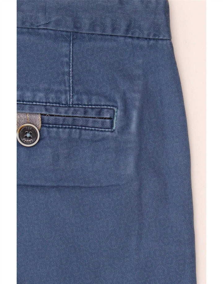 Pantaloni scurți chino pentru bărbați Ted Baker W32, bumbac geometric albastru mediu