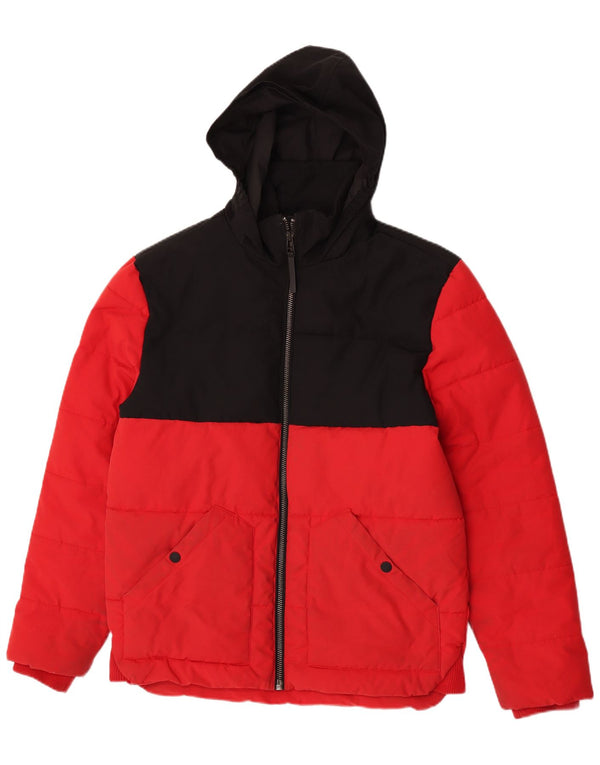 Jachetă căptușită cu glugă pentru bărbați Marks & Spencer UK 38 Medium Red Colorblock