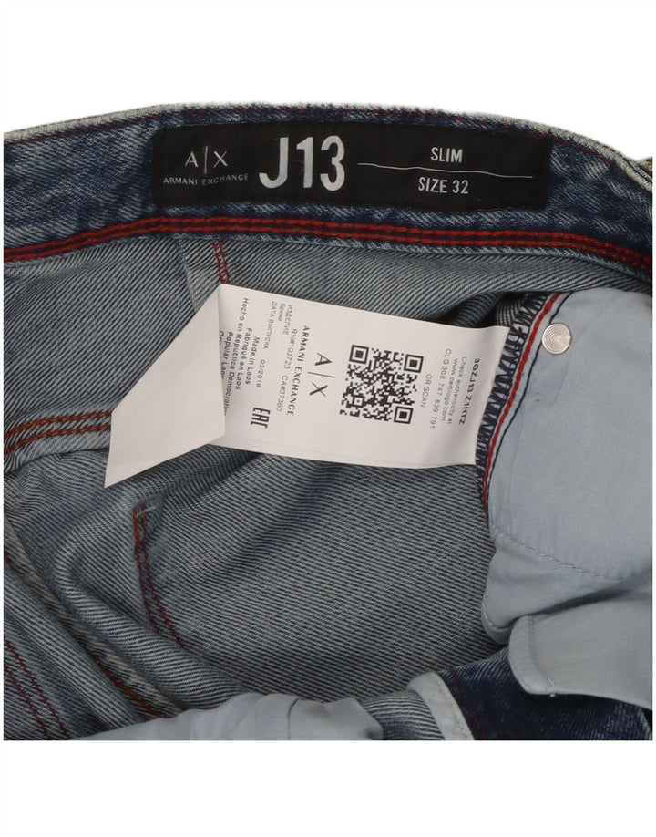 Blugi slim pentru bărbați Armani Exchange L32 L32 Bumbac albastru