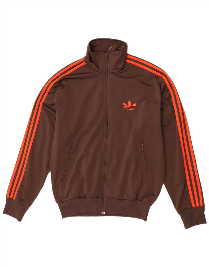 Jachetă de trening pentru bărbați Adidas, din poliester maro mediu