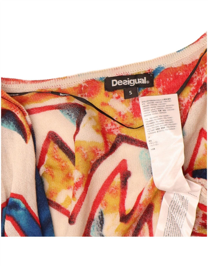 Pulover cardigan cu paragate Desigual pentru femei UK 10 mic multicolor