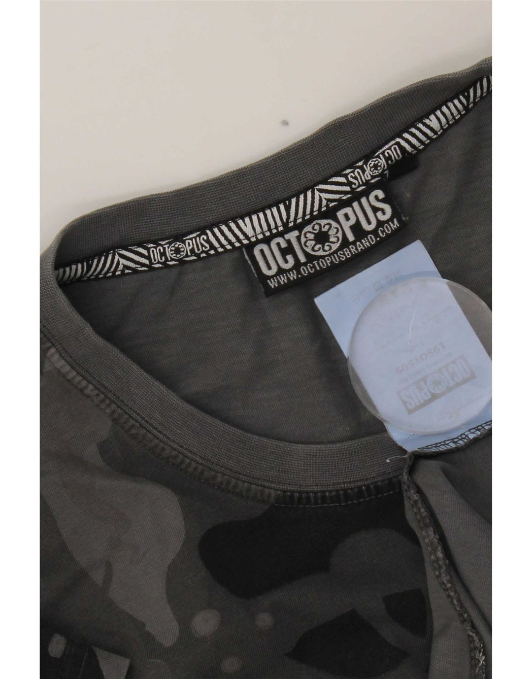 Tricou grafic pentru bărbați Octopus Top Medium Gri Camuflage Bumbac
