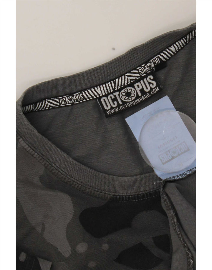 Tricou grafic pentru bărbați Octopus Top Medium Gri Camuflage Bumbac
