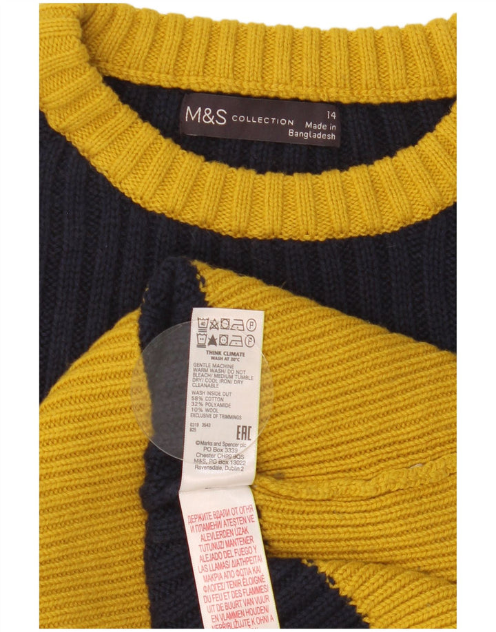 Pulover pentru femei Marks & Spencer cu decolteu triplu UK 14 Medium Multicolor