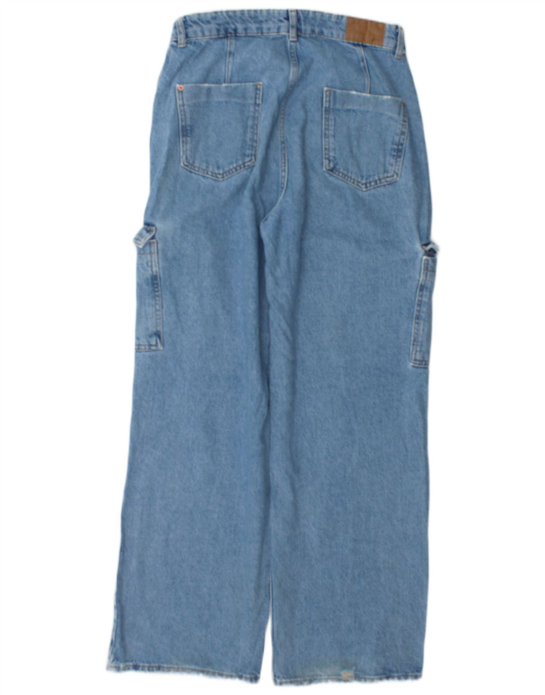 Blugi Cargo Loose pentru Damă Zara EU 40 Medium L30 L30 Bumbac Albastru