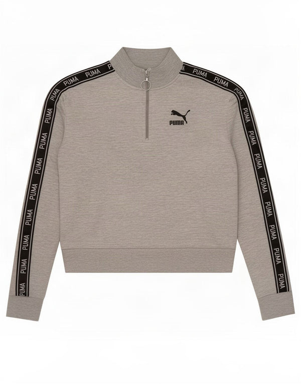Pulover Puma Crop Graphic pentru femei UK 8, mic, gri, color block