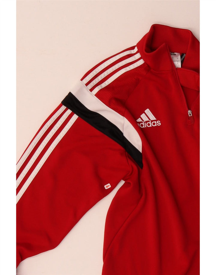 Adidas pentru bărbați Climacool Pullover Trening Top Medium Red Colorblock