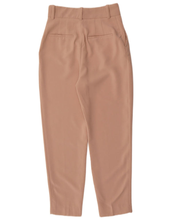 Pantaloni casual conici pentru femei cu talie înaltă Zara Mici L26 L28 Bej