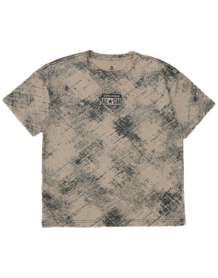 Tricou cu grafică Converse pentru băieți Top 12-13 ani, mare, alb, carouri