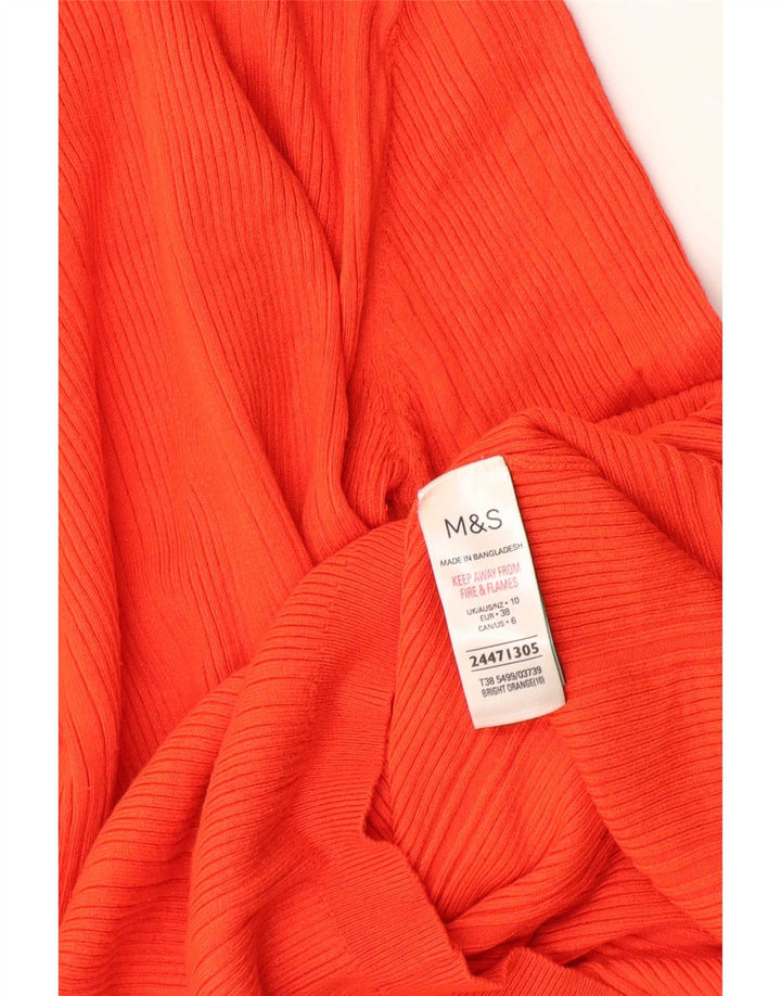 Marks & Spencer Pulover cu gât rulat pentru femei UK 10 Mic portocaliu viscoză