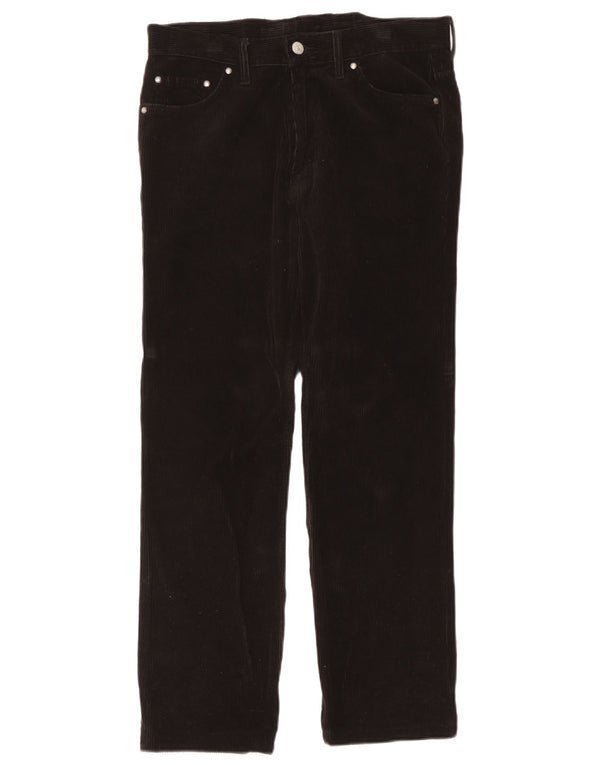 Pantaloni drepti pentru bărbați Carrera din velur, L31 L28, bumbac negru