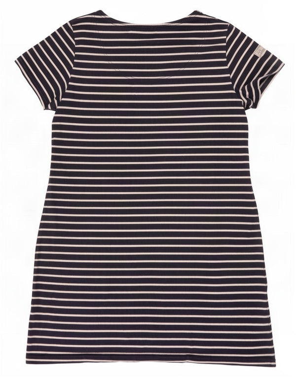 Rochie tricou pentru femei Joules UK 18 XL, bumbac cu dungi bleumarin